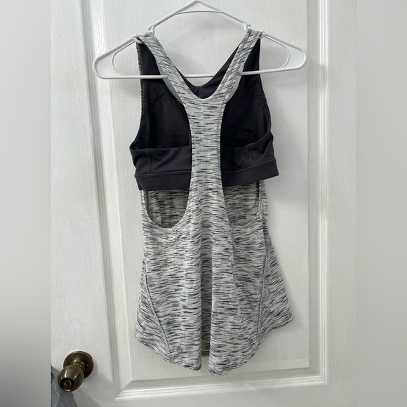 Lululemon On Track Tank 2 In 1 Gray Tiger Space Dye (Size 6) - Picture 6 of 11